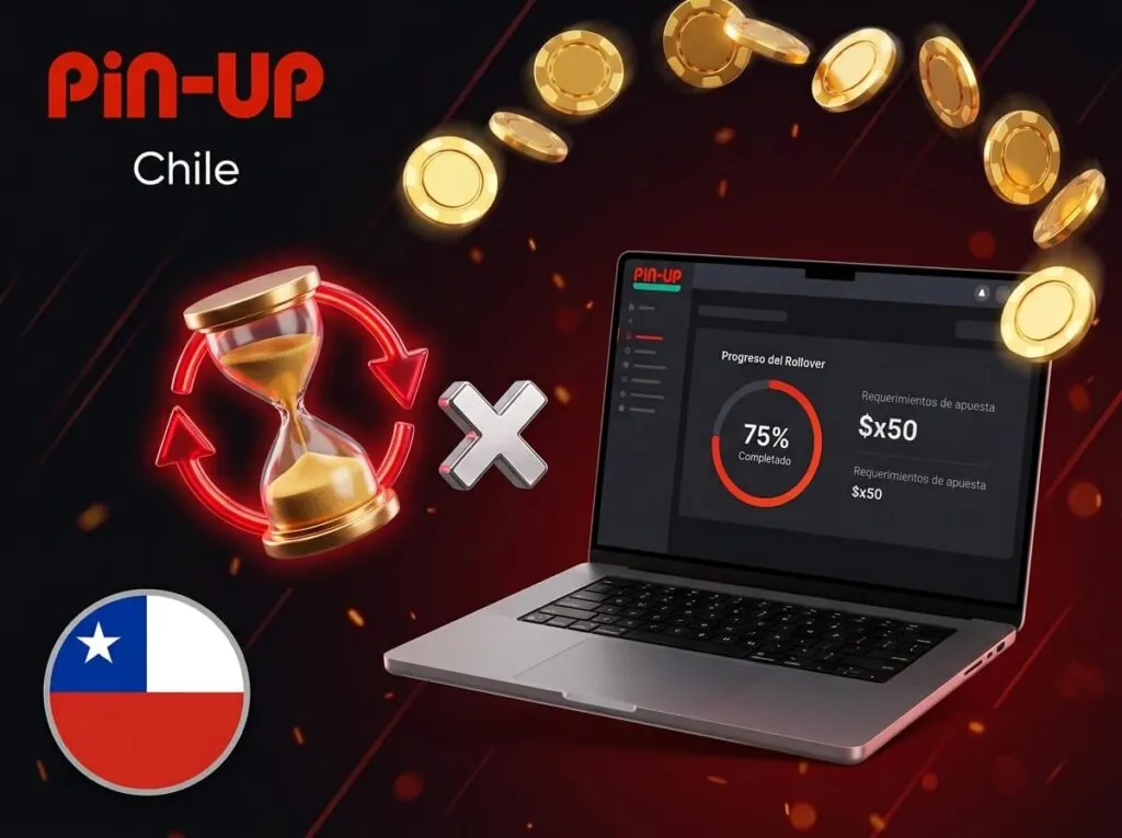 Información sobre requisitos de rollover en Pin-Up Chile.